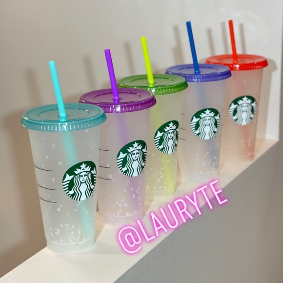 Starbucks Color Changing Confetti Reusable Cups - Picture 3 of 7